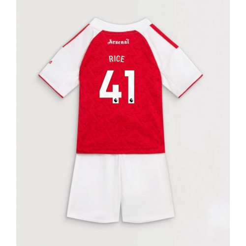 Arsenal Declan Rice #41 Primera Equipación Niños 2025-26 Manga Corta (+ Pantalones cortos)
